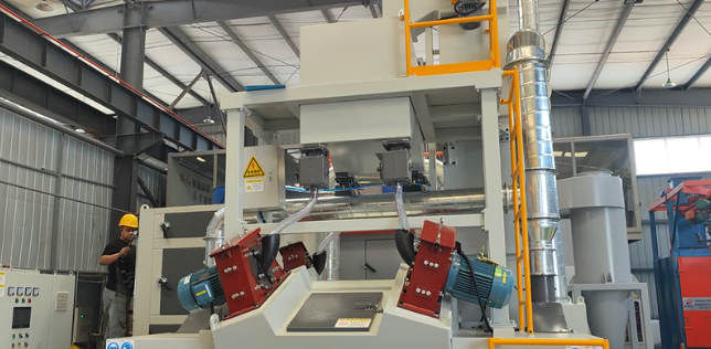 莱芜板材除锈强化，通过式抛丸机应用案例