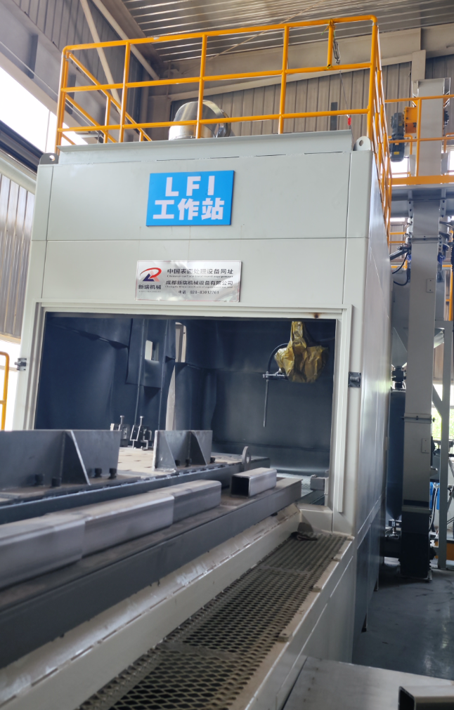 莱芜无尘环保自动喷砂机，车间更安全更规范